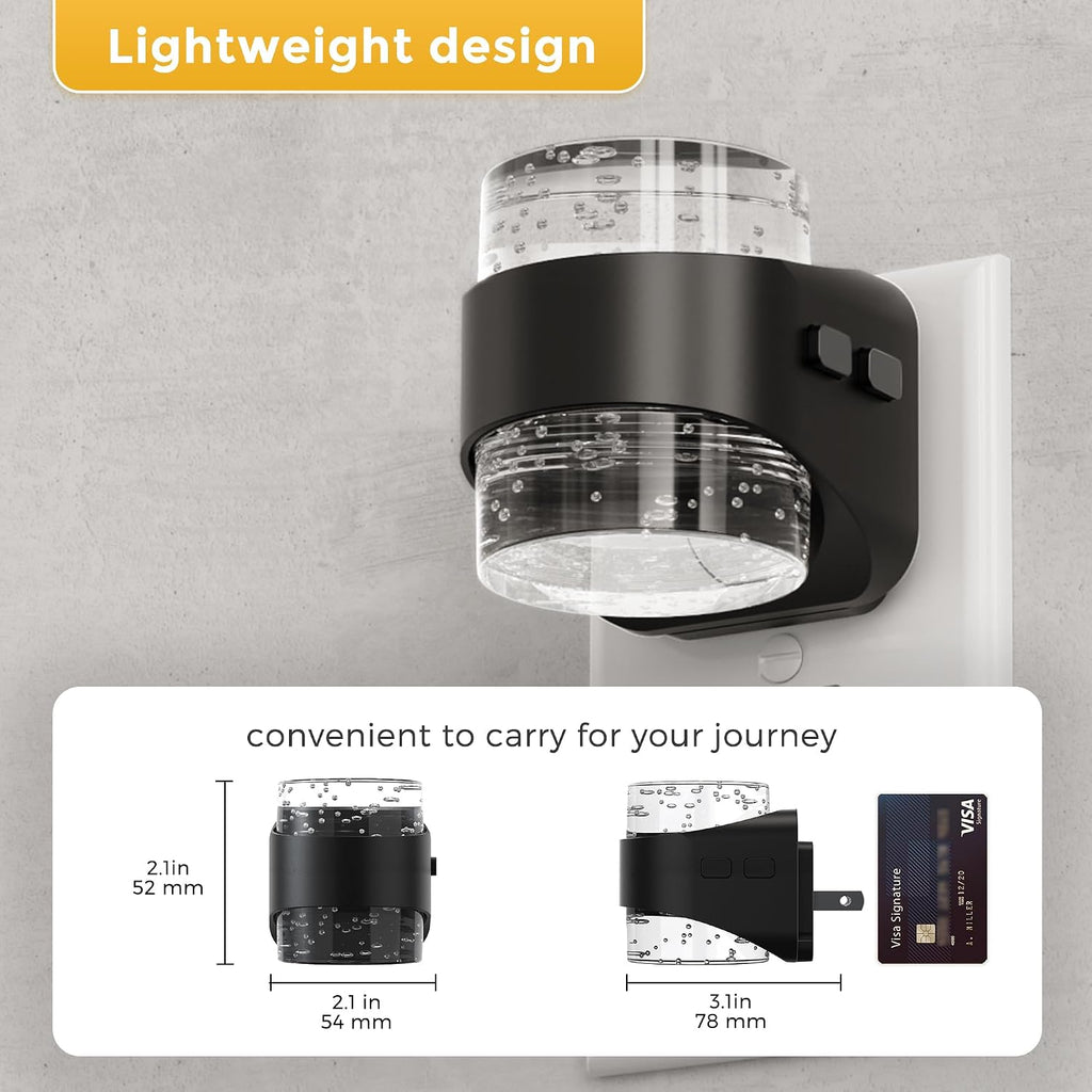 Llohasled L LOHAS LED Night Light, 3000K Bubble Night Lights Plug into Wall, Acrylic Night Lights with Dusk-to-Dawn Sensor, Adjustable Brig…