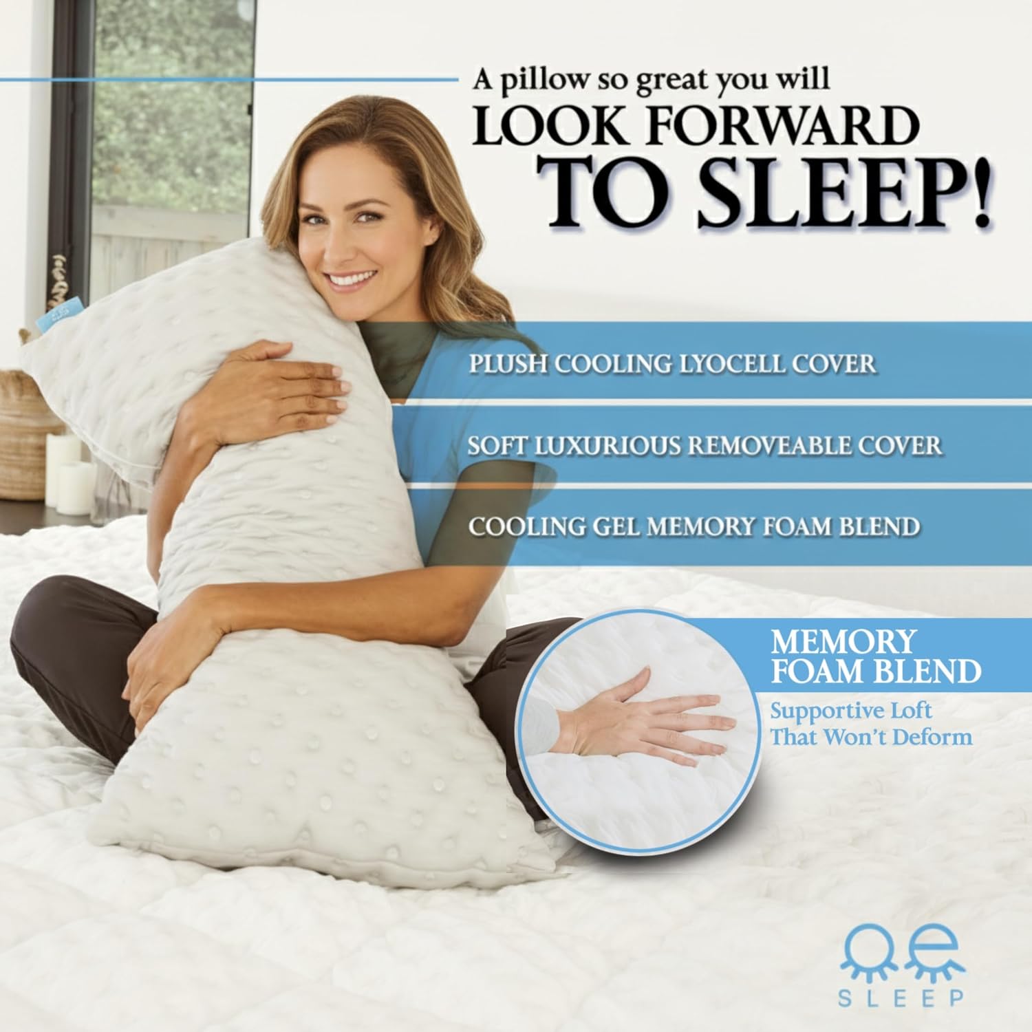 Zoey Sleep Bed Pillow for Side and Back Sleepers – Curved Cooling Pillow for Neck and Shoulder – Adjustable Memory Foam Pillow with…