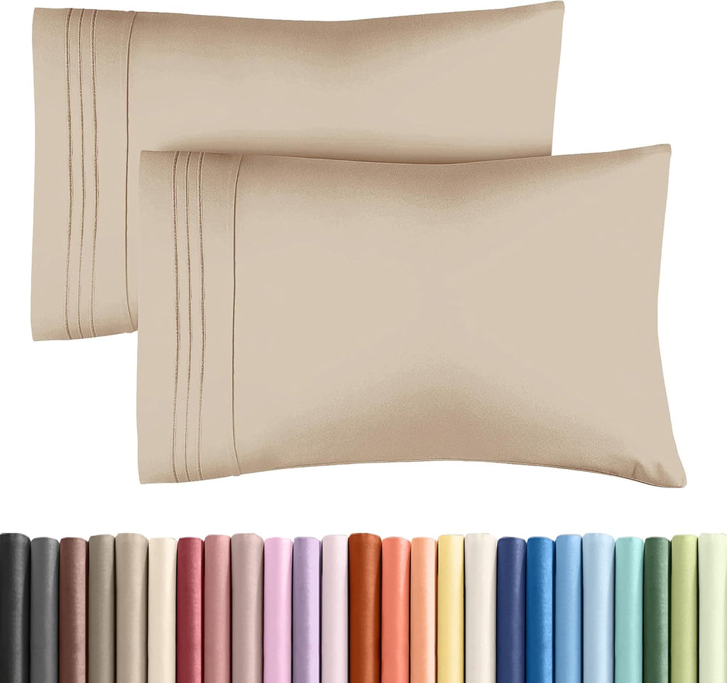 Queen Pillow Cases Set of 2 - Ultra Soft Hotel Quality Pillowcase Covers - Comfy, Cozy & Wrinkle Free - Shrinkage, Stain and Fade…