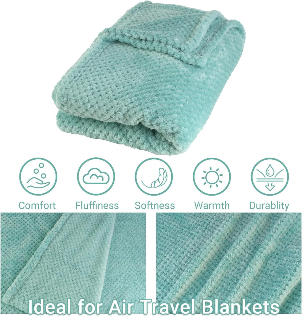 Compact Travel Blanket for Airplane, Premium Soft 2-in-1 Blanket with Pillowcase and Carry Bag, Lightweight Travel Essentials with…