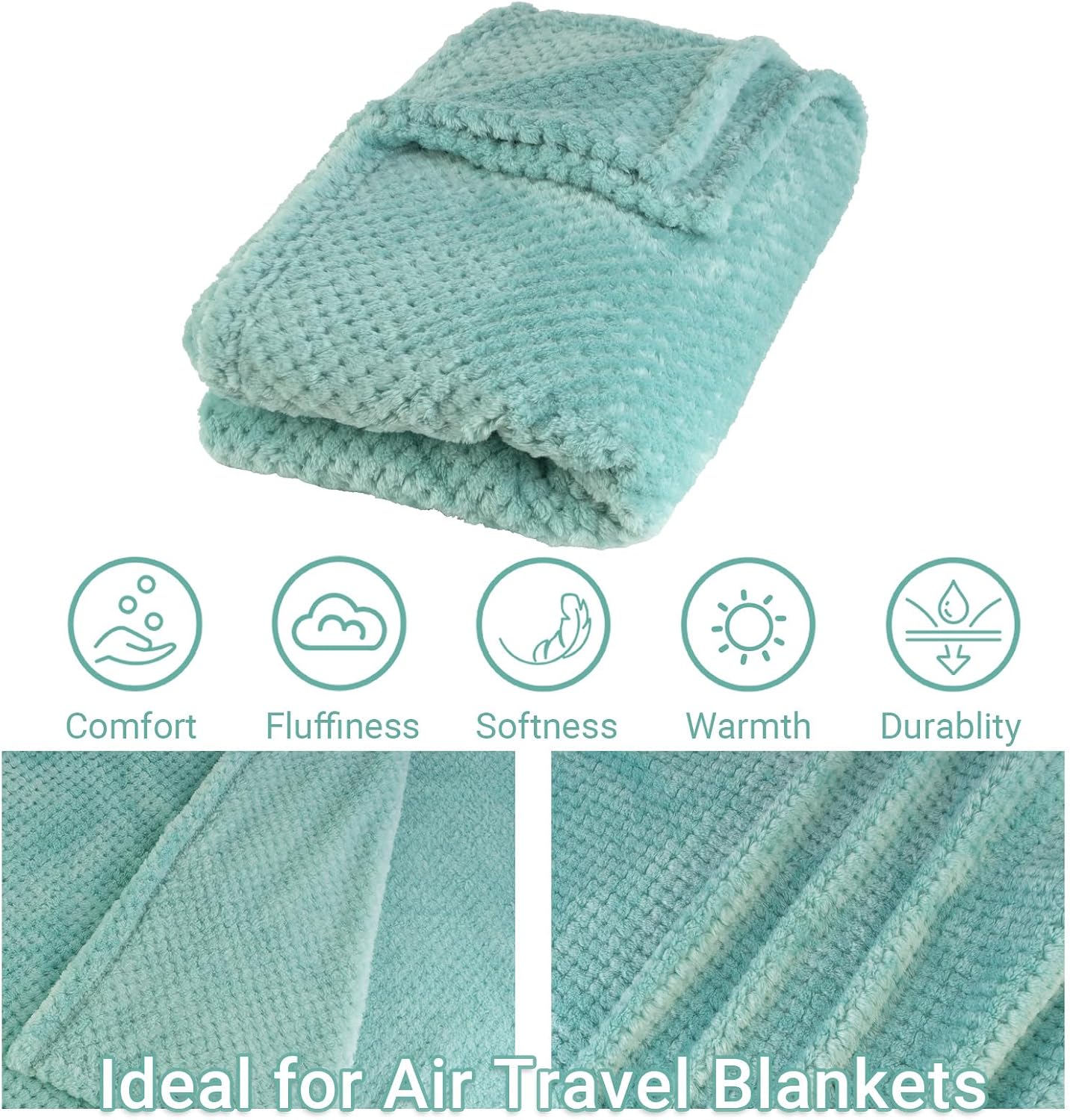 Compact Travel Blanket for Airplane, Premium Soft 2-in-1 Blanket with Pillowcase and Carry Bag, Lightweight Travel Essentials with…