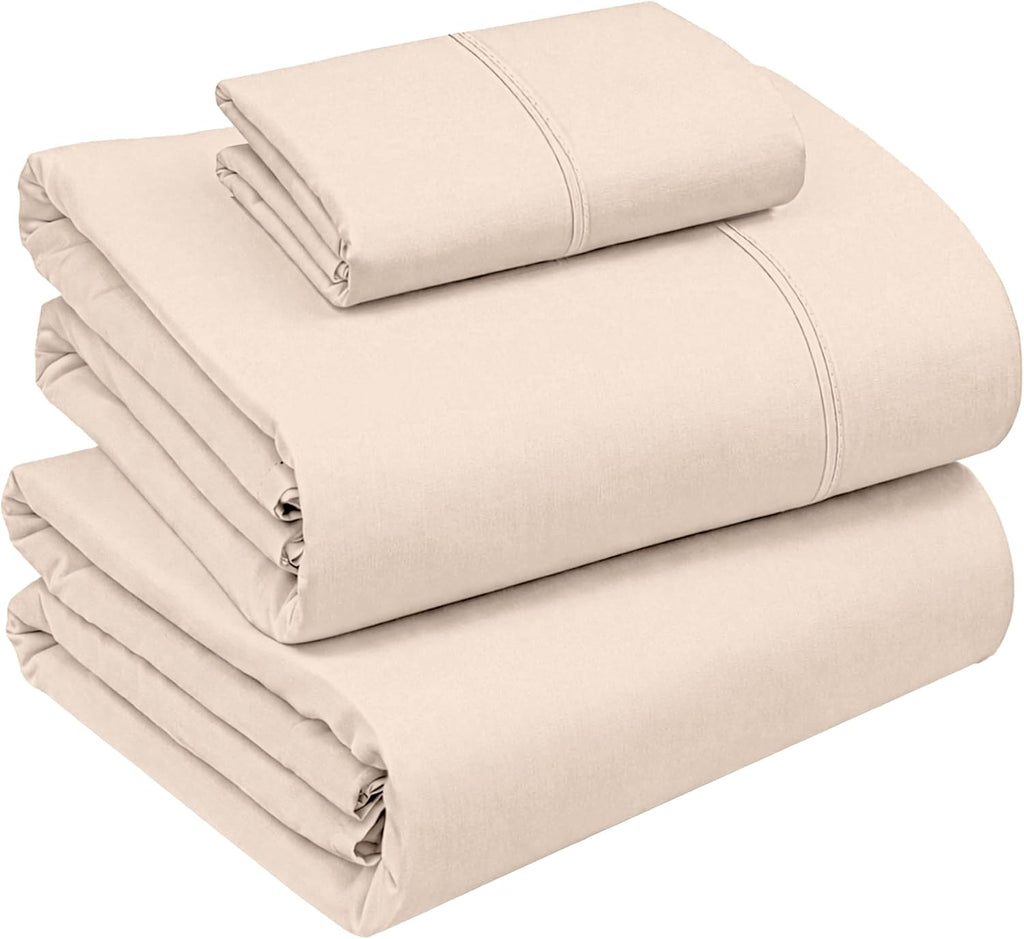 Zoyer 100% Cotton Sheets – Twin Size Percale Bedding, Cooling & Breathable, Durable with a Crisp, Soft & Comfortable Feel, 16" Deep Pocket,…