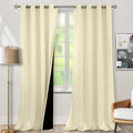 BGment Cream 100% Blackout Curtains for Living Room 95 Inch Length 2 Panels, Thermal Insulated Full Light Blocking Grommet Soundproof Windo…