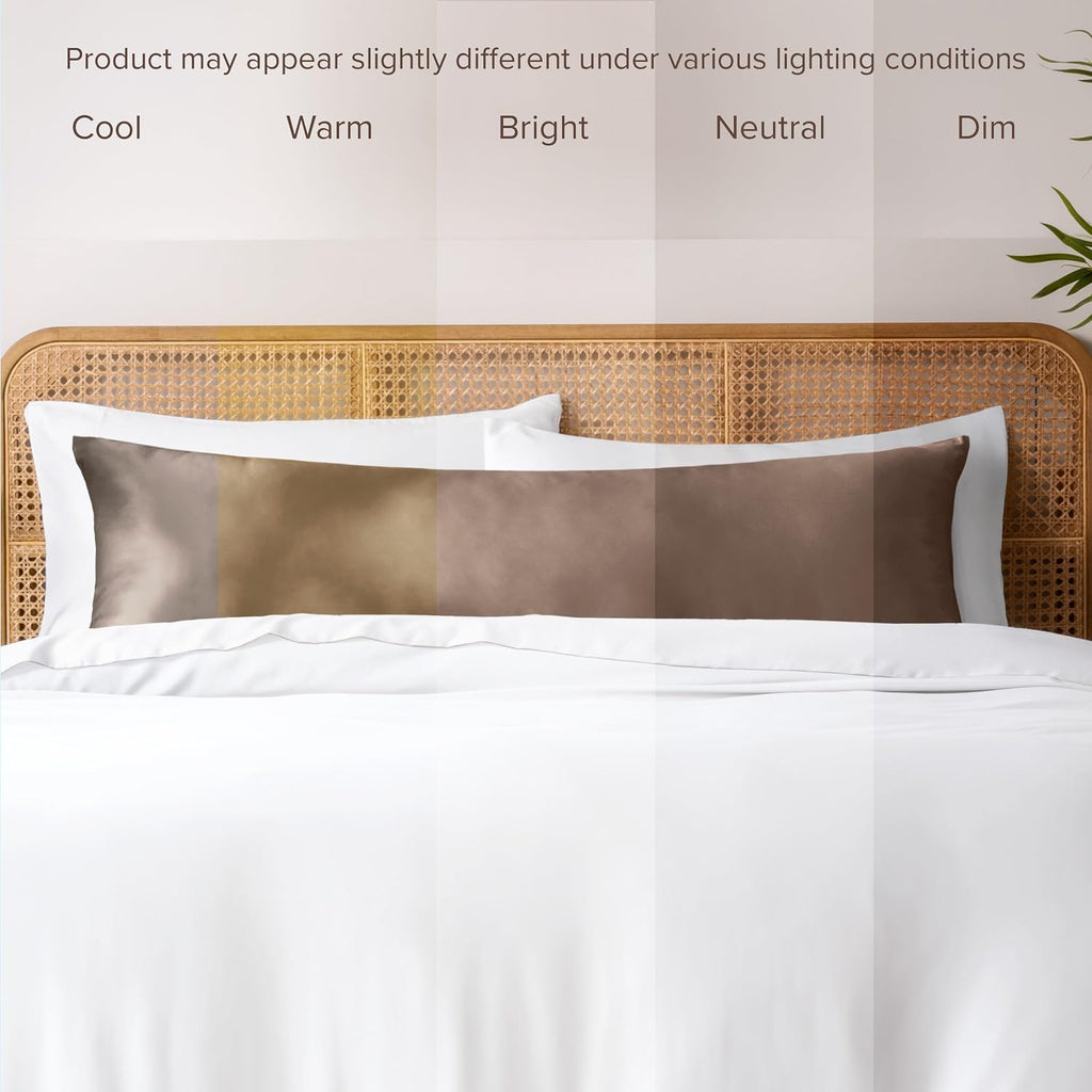 BareHome Bare Home 100% Rayon Made from Bamboo Luxury Body Size Cooling Pillowcase - Breathable - Easy Fit - Soft Bedding & Pillowcase (Bod…