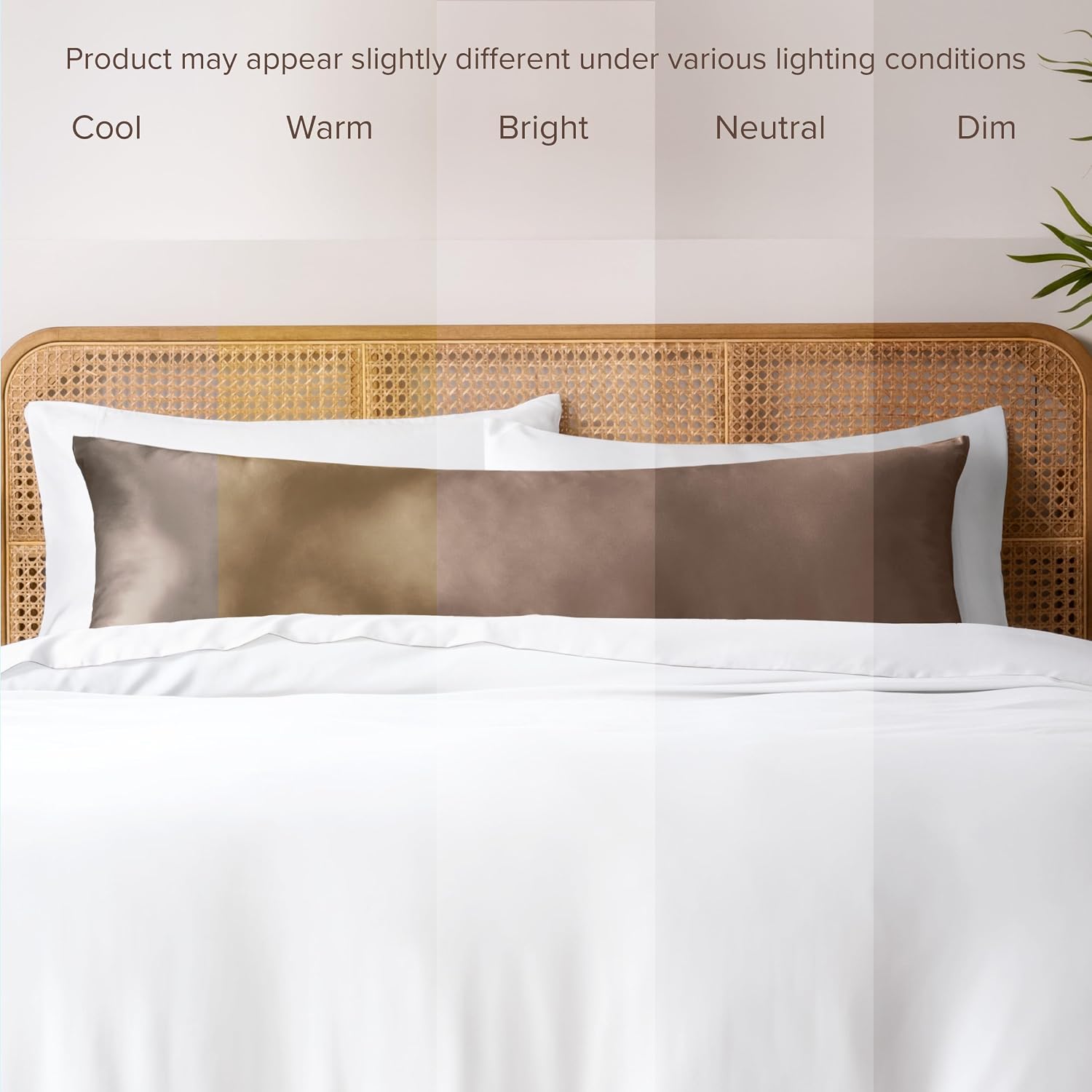 BareHome Bare Home 100% Rayon Made from Bamboo Luxury Body Size Cooling Pillowcase - Breathable - Easy Fit - Soft Bedding & Pillowcase (Bod…