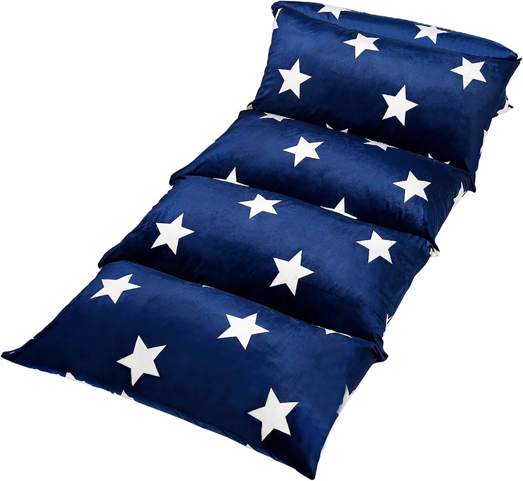 Butterfly Craze Floor Pillow Case, Mattress Bed Lounger Cover, Star Navy, Queen Size - Cozy Seating Solution for Kids & Adults, Recliner…