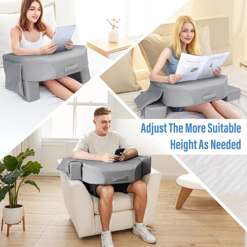 Lebenguru Reading Pillow for Laptop, Extra Large Armrest Gaming Pillow for Working, Hight Adjustable Lap Desk Pillow for Adult Sitting in B…