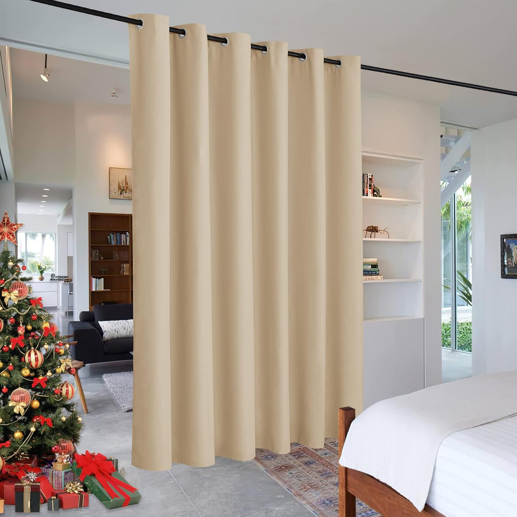 Rybhome RYB HOME Blackout Room Divider Curtains Privacy Room Separator Extra Long Wide for Office Backdrop Workspace Shelves Living Room Ap…