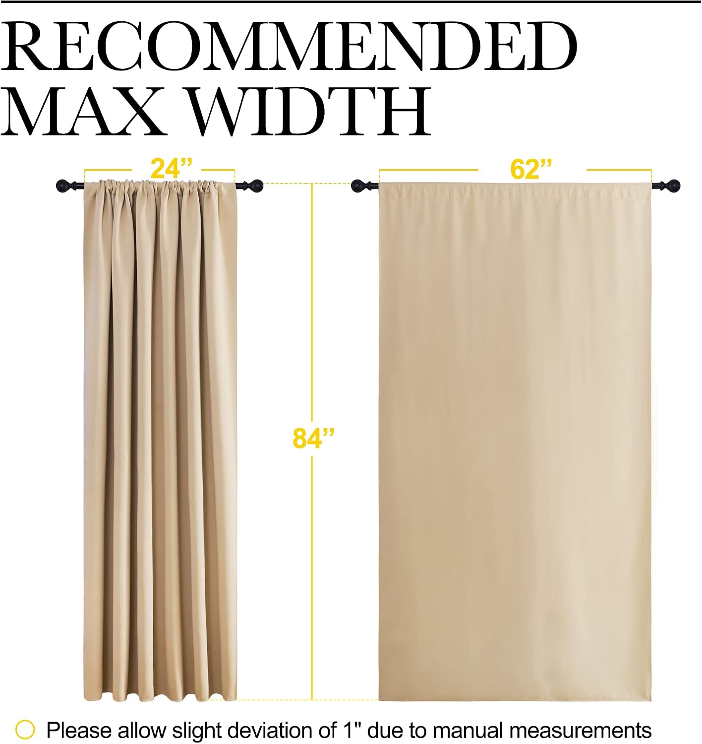 NICETOWN Room Darkening Curtains for Bedroom - Triple Weave Home Decoration Thermal Insulated Solid Drapes for Patio Door (Biscotti…