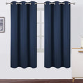 Lemomo Navy Blue Thermal Blackout Curtains/42 x 72 Inch/Set of 2 Panels Room Darkening Curtains for Bedroom 72 Inch Blue