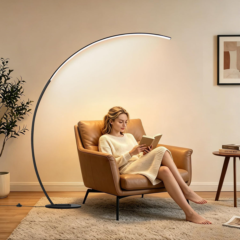 Dimmable LED Lamps for Living Room with 3 Color Temperatures, Ultra Bright 2000LM Arc Floor Lamps, Modern Standing Tall Lamp with Remote…