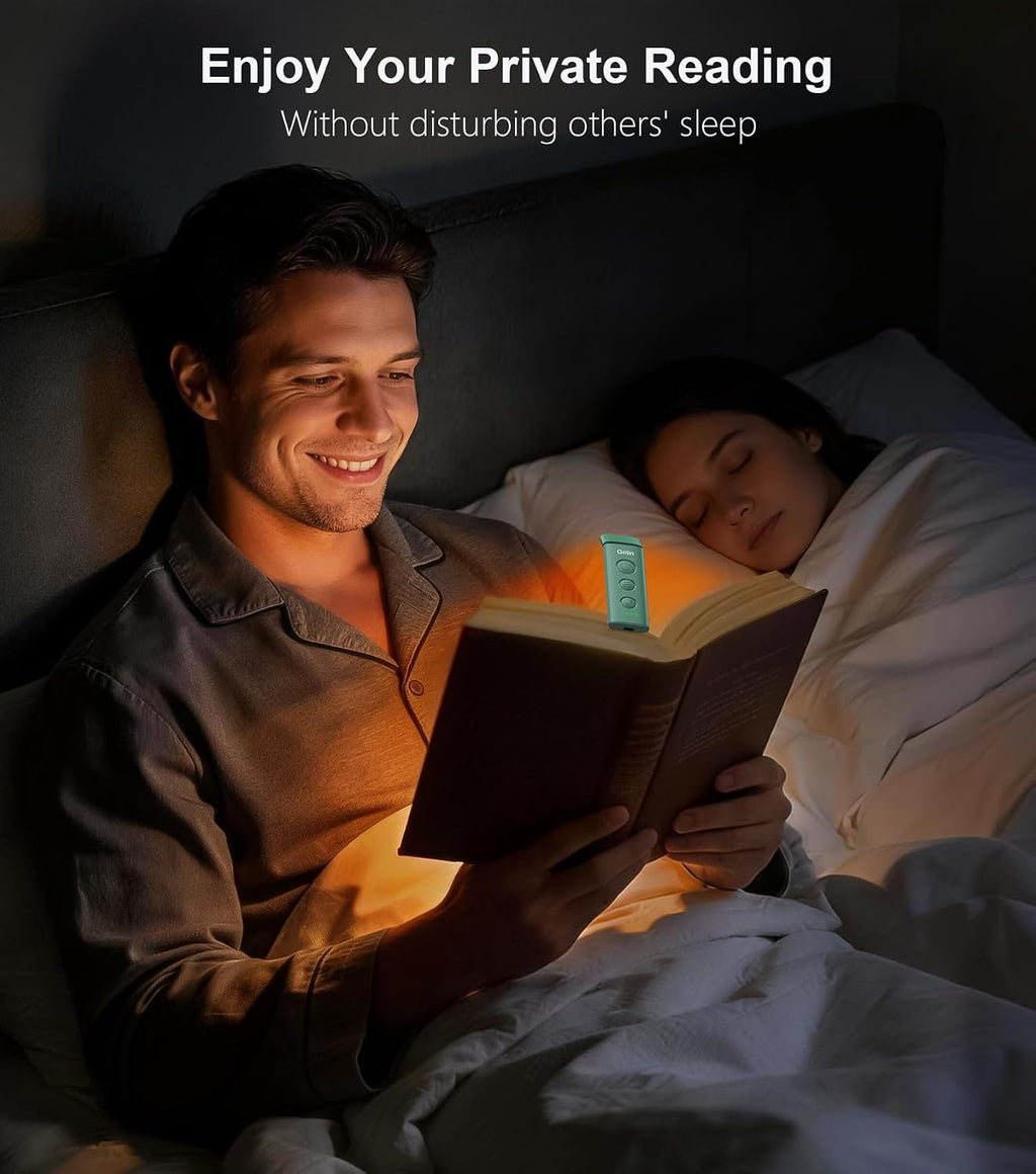 Gritin Book Light Rechargeable, Eye Caring 3-Color & 5-Brightness Clip on LED Reading Light for Books in Bed- Stepless Dimming, Long…