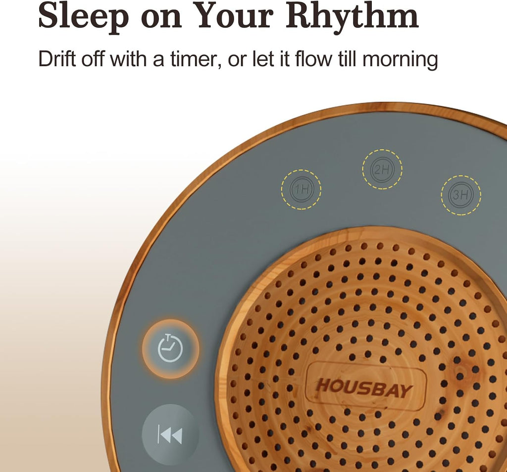 Housbay White Noise Machine with 31 Soothing Sounds, 5W Loud Stereo Sound, Auto-Off Timer, Adjustable Volume, Sleep Sound Machine for…