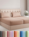 Split King Size 5 Piece Sheet Set - Comfy Breathable & Cooling Sheets - Hotel Luxury Bed Sheets for Women & Men - Deep Pockets, Easy-Fit…