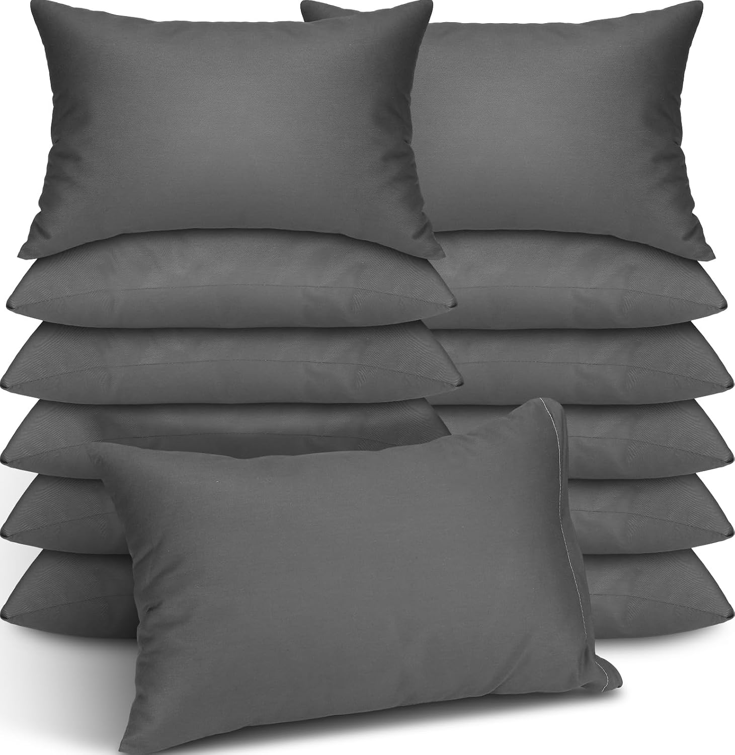 Kigley 12 Pack Mini Pillows for Daycare 9.1 x 13.8'' Small Travel Pillow Bulk Soft Breathable Cotton Pillow for Nap Travel Pet Neck…