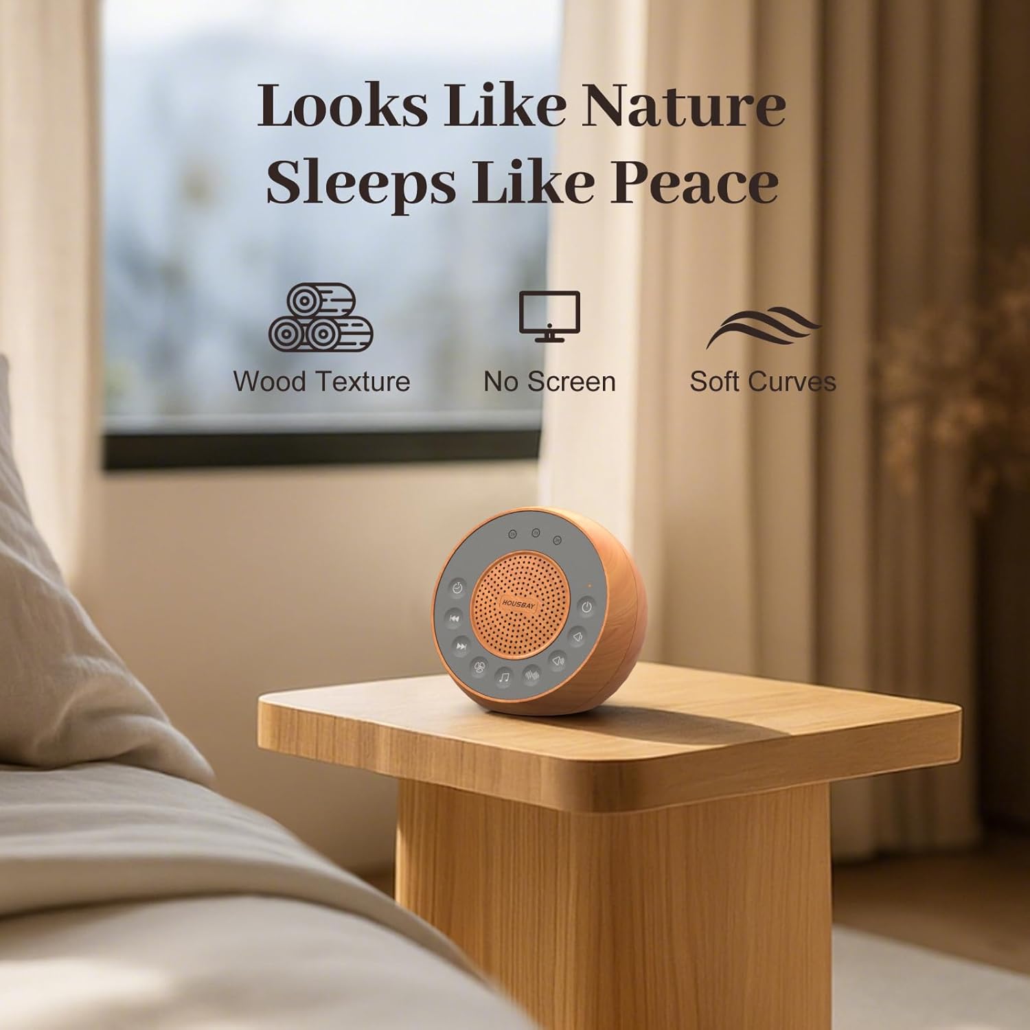 Housbay White Noise Machine with 31 Soothing Sounds, 5W Loud Stereo Sound, Auto-Off Timer, Adjustable Volume, Sleep Sound Machine for…