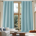 Simplebrand Blackout Extra 10ft Curtains for Patio 120 Inches Long 2 Panels Set, Solid Thermal Insulated Energy Saving Rod Pocket Window Tr…