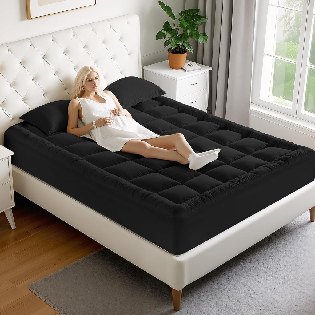 Matbeby Twin Size Mattress Pad - Cooling Breathable Mattress Topper, Quilted Fitted Mattress Protector, Pillow Top Mattress Cover with 8-21…