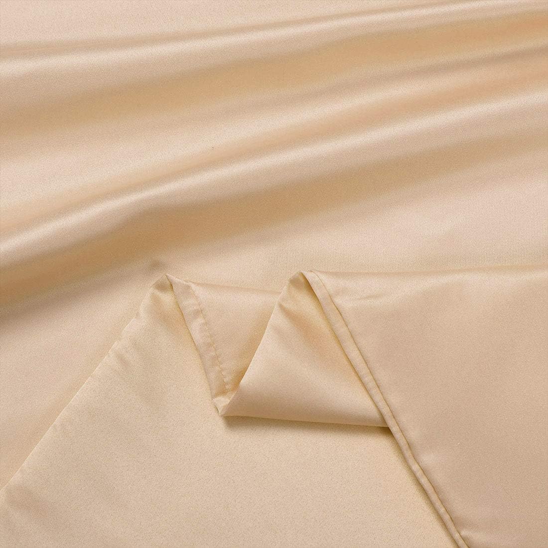 uxcell Body Pillow Cover 20x48 Inch Champagne Silky Satin Body Pillowcases for Hair and Skin Luxury Cooling Soft Smooth Washable