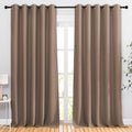 NICETOWN Kitchen Blackout Curtains and Drapes - Triple Weave Energy Saving Thermal Insulated Solid Grommet Blackout Panels for Patio (1…