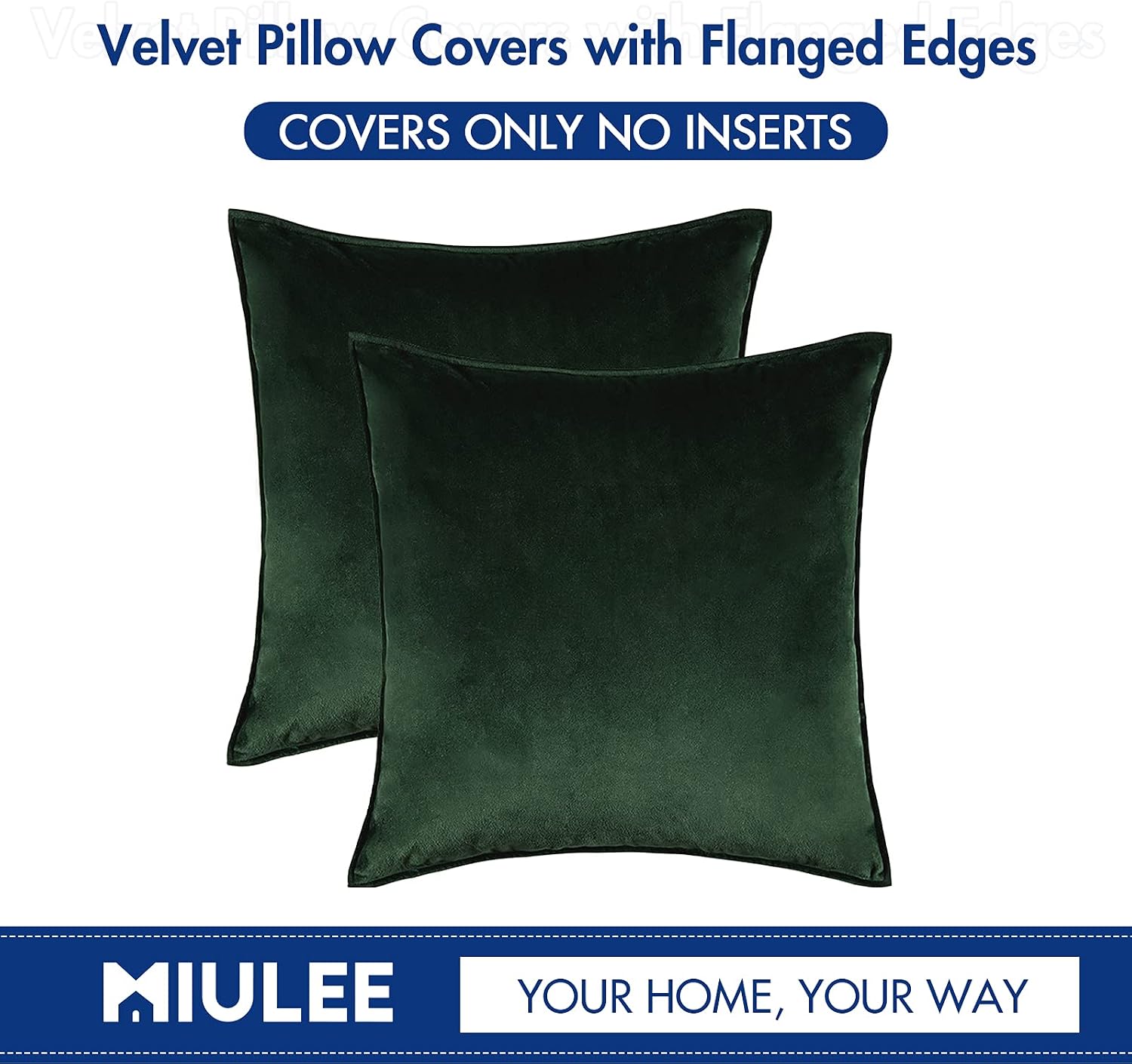 Miulee Army Green Velvet Throw Pillow Covers 20x20 Soft Decorative Solid Square Cushion Cases Pack of 2 Modern Luxury Home Decor for Couch,…