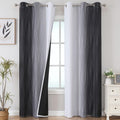 Estelartextiler Estelar Textiler Thermal Insulated Blackout Curtains for Living Room, Ombre Black and Greyish White Blackout Drapes, Gradie…