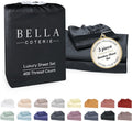 Bella Coterie Luxury Bamboo Viscose Twin Size Sheet Set | 100% Organically Grown | Ultra Soft | Cooling for Hot Sleepers | 18" Deep…
