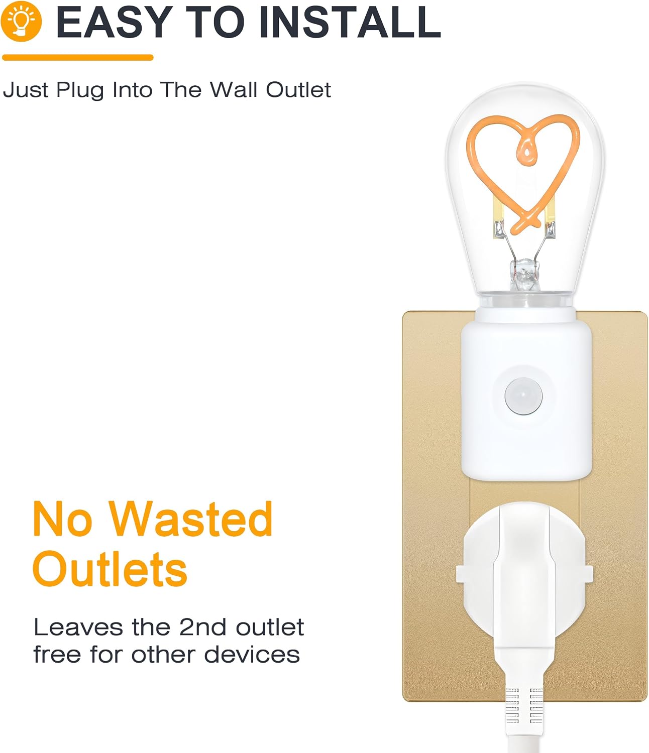 LED Night Light with Motion Sensor, Night Lights Plug into Wall, Dimmable Light Sensor, Home Decor for Kids Gifts, Halloween, Christmas…