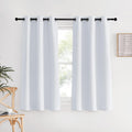 Nicetown Bedroom Curtains 2 Panels Set, 34 in x 60 in (W x L), Greyish White, easy maintenance Solid Thermal Insulated Silver Grommet…
