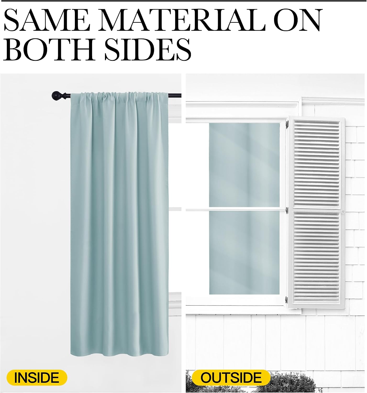 NICETOWN 2 Panels Blackout Curtains, Rod Pocket Thermal Insulated Curtains for Bedroom, Room Darkning Shading Blinds Modern Home…