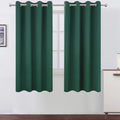 Lemomo Dark Green Blackout Curtains 66 x 63 Inch Length/Set of 2 Curtain Panels/Thermal Insulated Room Darkening Blackout Curtains for Bedr…