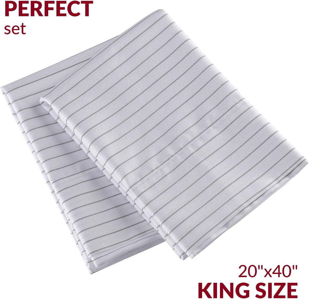 Mellanni Pillow Cases - Luxury, Extra Soft, Cooling Pillow Covers - 2 PC Iconic Collection Pillowcases - Envelope Closure (King 20" x 40",…