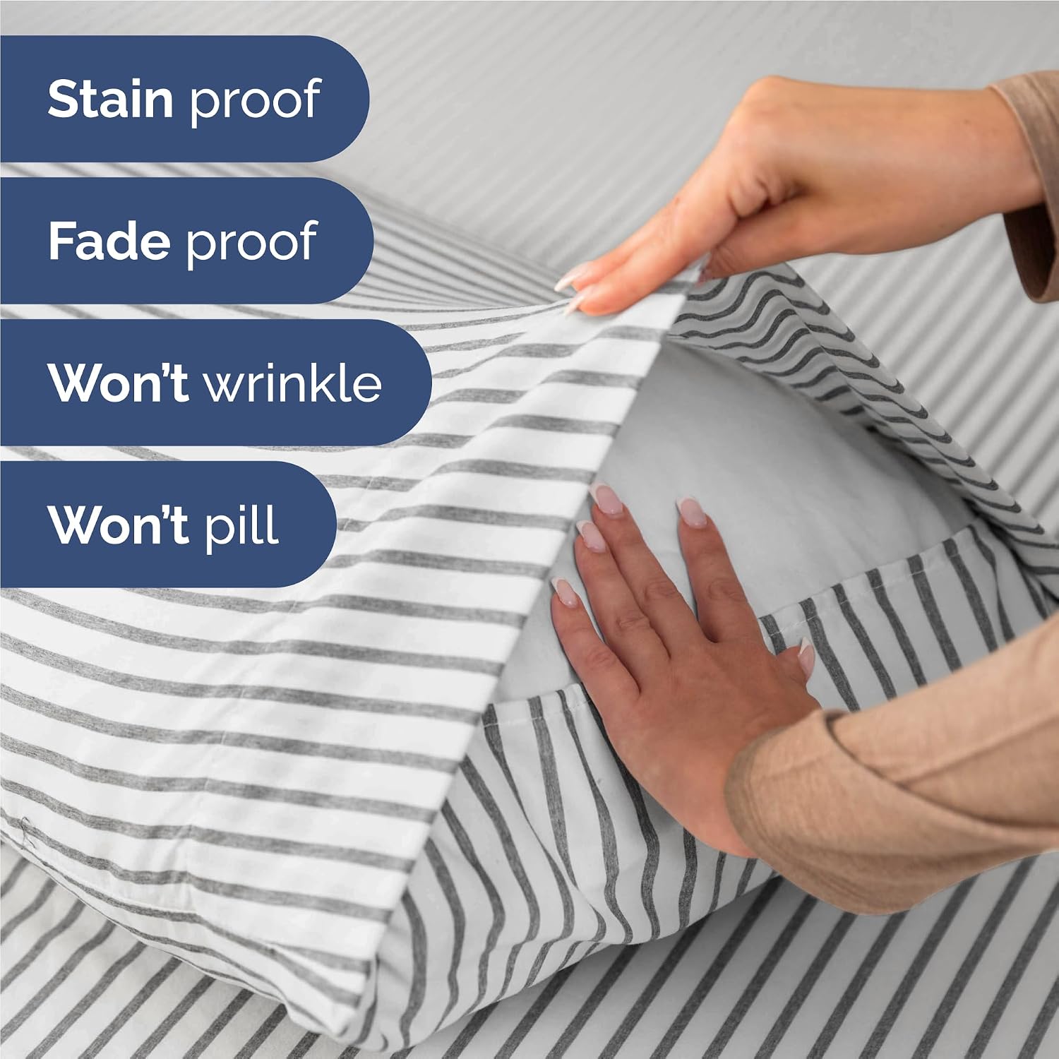 Full 6 Piece Sheet Set - Comfy, Breathable & Cooling - Soft Hotel Luxury Bedding for Women, Men, Kids, Teens and Children - 1 Flat & 1…