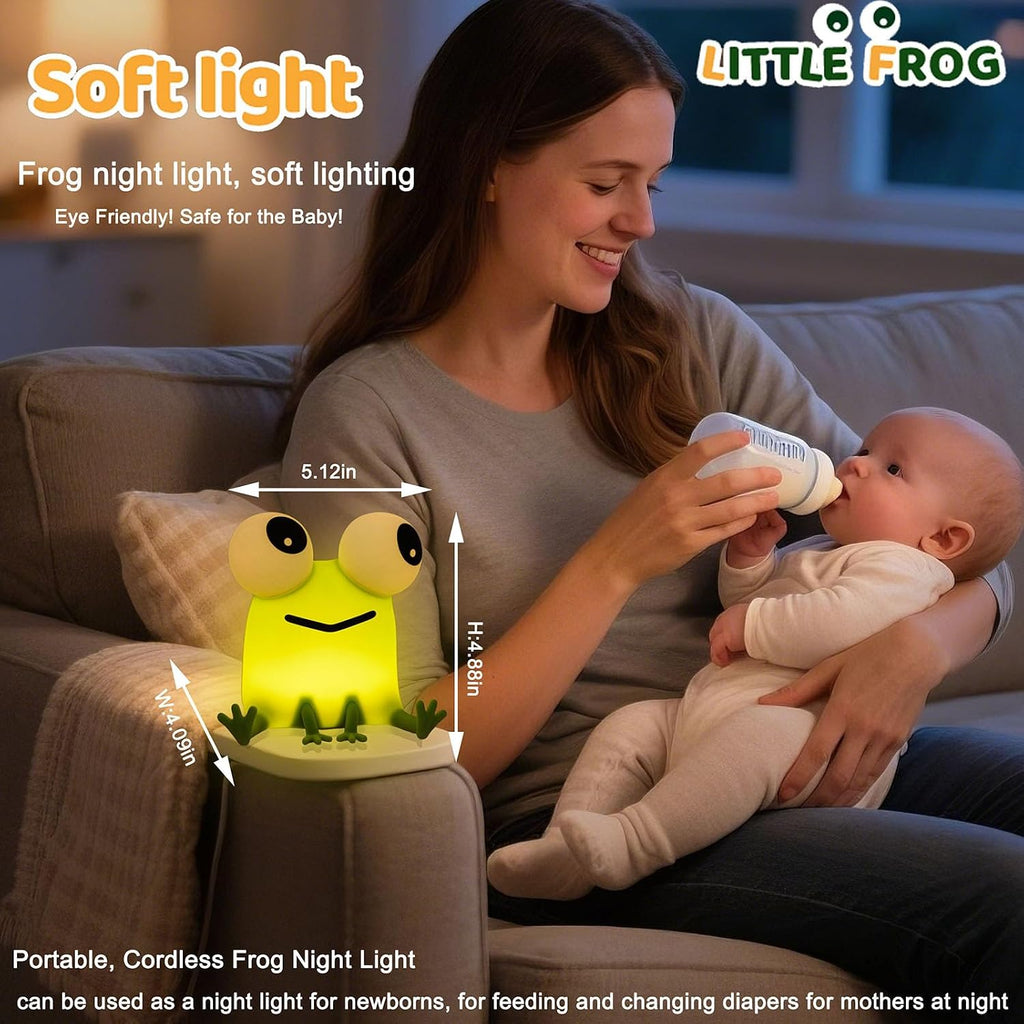 DREAMING MY DREAM Frogs Night Light, Dimmable Silicone Animal Nursery Night Light, Frogs Lamp Decor for Kids Room Bedroom, Birthday…