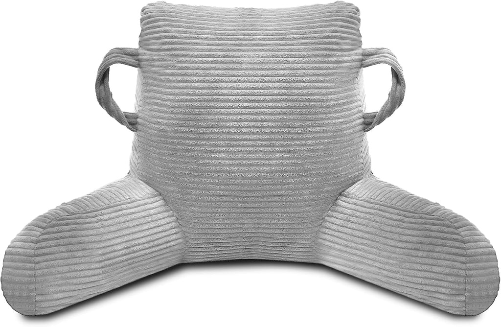 Reading Pillow for Sitting in Bed Adult, Bed Reading Pillow with Shredded Memory Foam, Back Pillow for Sitting with Arms and Pockets…