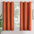 YoungsTex Terracotta Blackout Curtains 63 Inches Length for Bedroom - Burnt Orange Thermal Insulated Drapes with Grommet Room Darkening for…