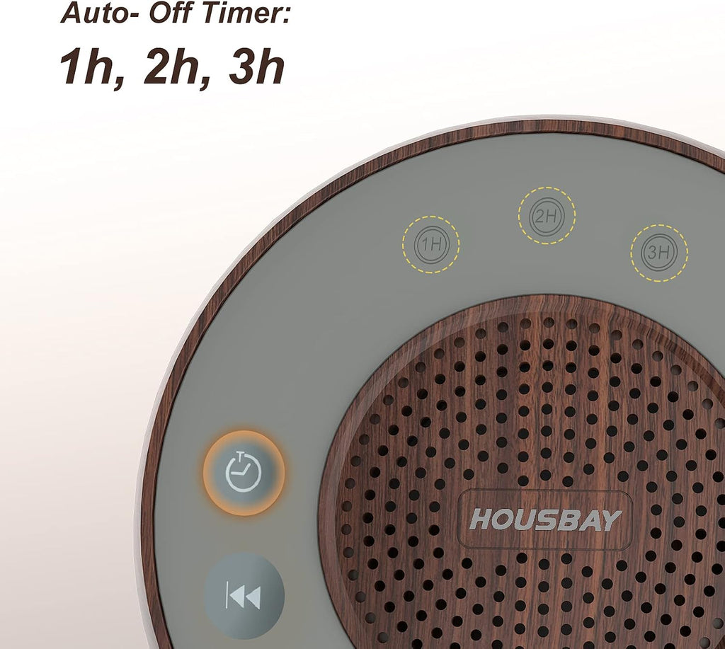 Housbay White Noise Machine with 31 High Fidelity Soothing Sounds, 5W High Power Loud Enough Speaker, Easy Volume Control, Sleep Timer…