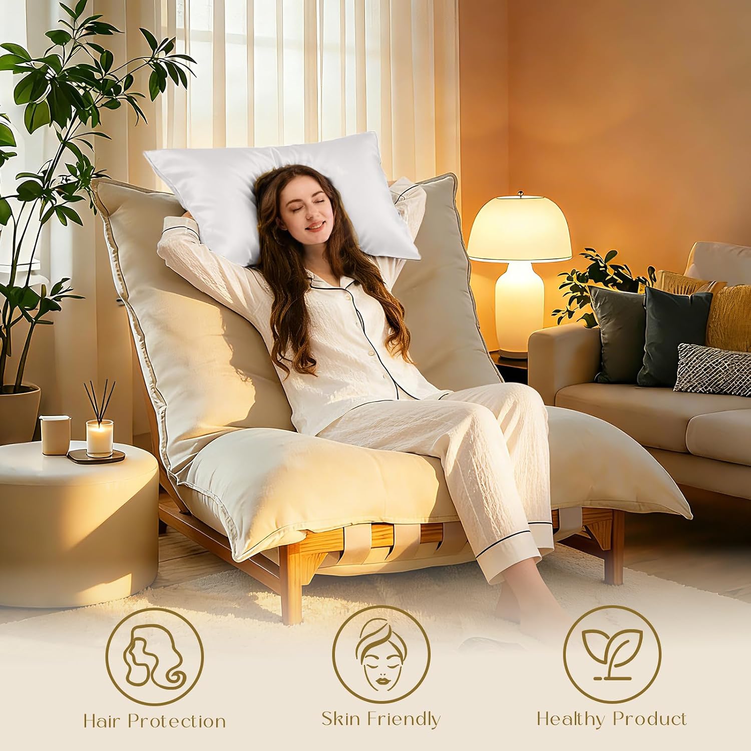 Zimasilk 100% Pure Mulberry Silk Pillowcase for Hair and Skin everyday comfort, Soft and Smooth, Both Sides Grade 6A Silk,600 Thread…