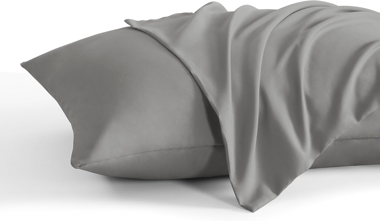 Ntbay Standard Pillow Cases Set of 2, 2 Pack Brushed Microfiber 20x26 Pillow Cases, Soft, Wrinkle, Fade, Stain Resistant Smoke Grey Pillow…