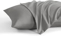 Ntbay Queen Pillow Cases Set of 2, 2 Pack Brushed Microfiber 20x30 Pillow Cases, Soft, Wrinkle, Fade, Stain Resistant Smoke Grey Pillow Cas…