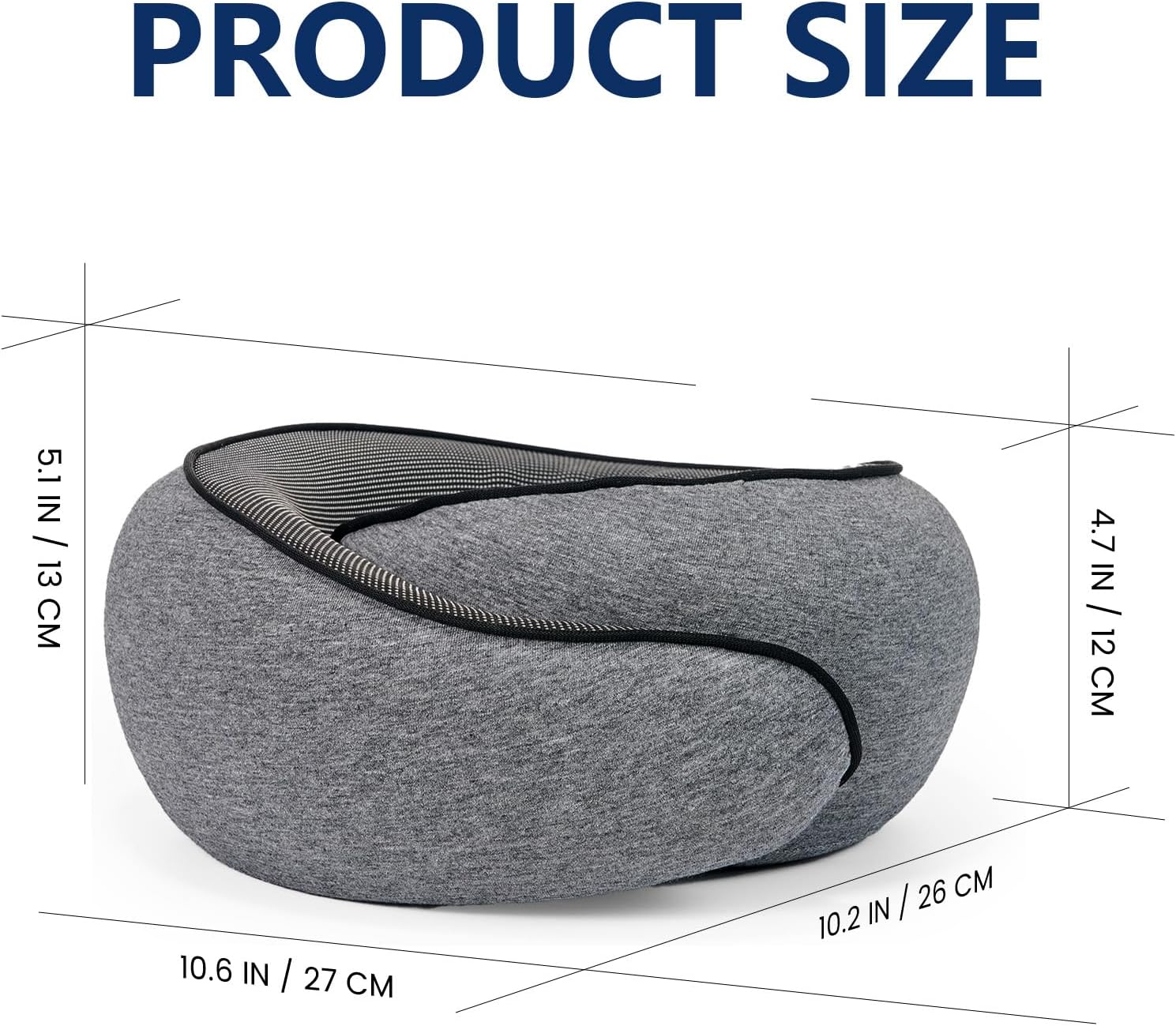 MAX Travel Pillow - High-tech Smart Memory Foam, Breathable Cover Fabric, 360° Ergonomic Support, Easy to Carry in Travel Bag, Ideal…
