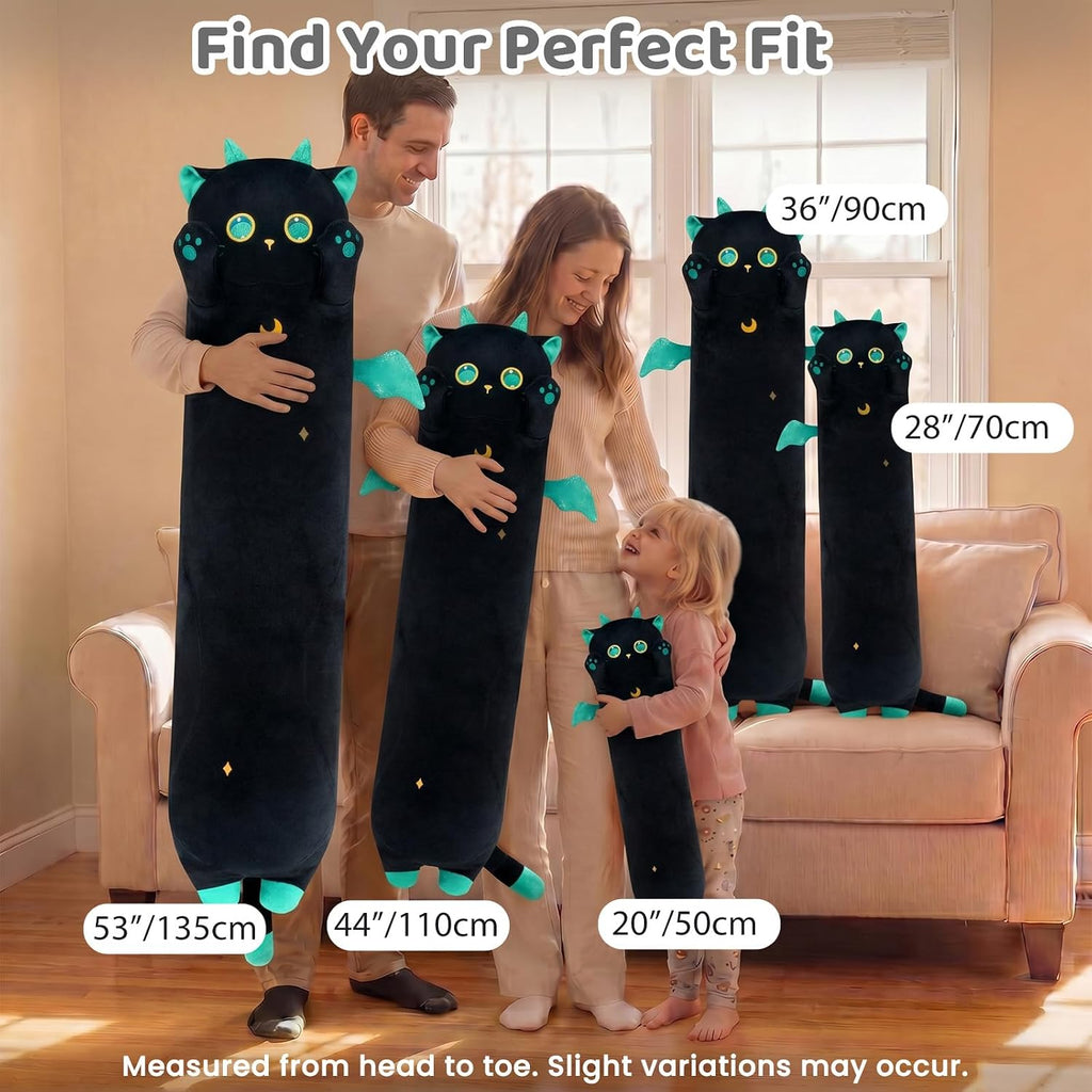 Mewaii Long Cat Plush 5 Sizes, 120% Extra Filling Giant Plushness Kids Body Pillow, Kawaii Cute Big Eyes Cat Stuffed Animals Plushies…