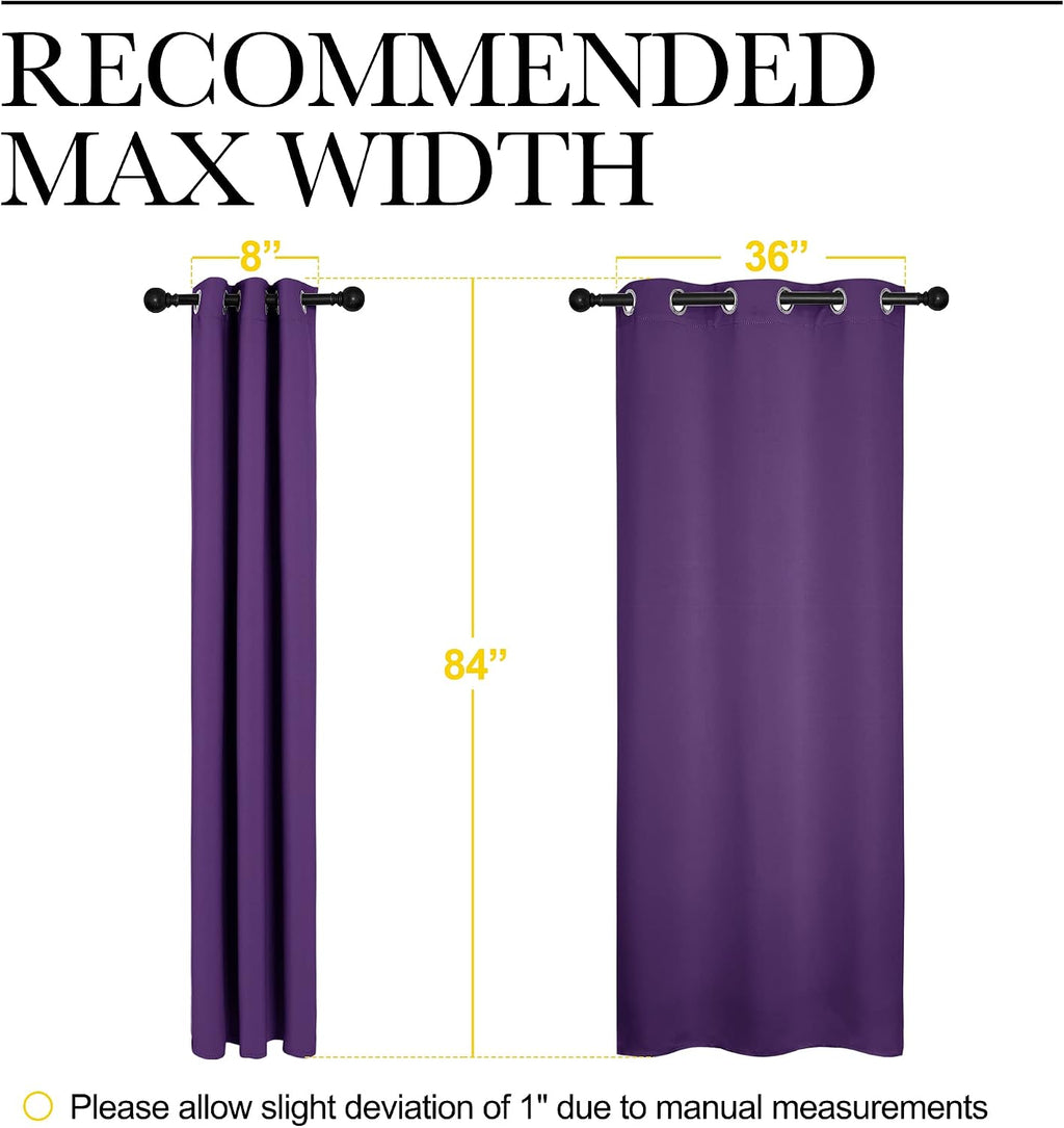NICETOWN Triple Weave Home Decoration Thermal Insulated Solid Ring Top Blackout Curtains/Drapes for Bedroom(Set of 2, 42 x 84 Inch, Royal…