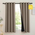 Nicetown 100% Full Blackout Portable Curtains for Bedroom, Grommet Lightweight Travel Black Out Shades Window Treatments Thermal Curtains f…