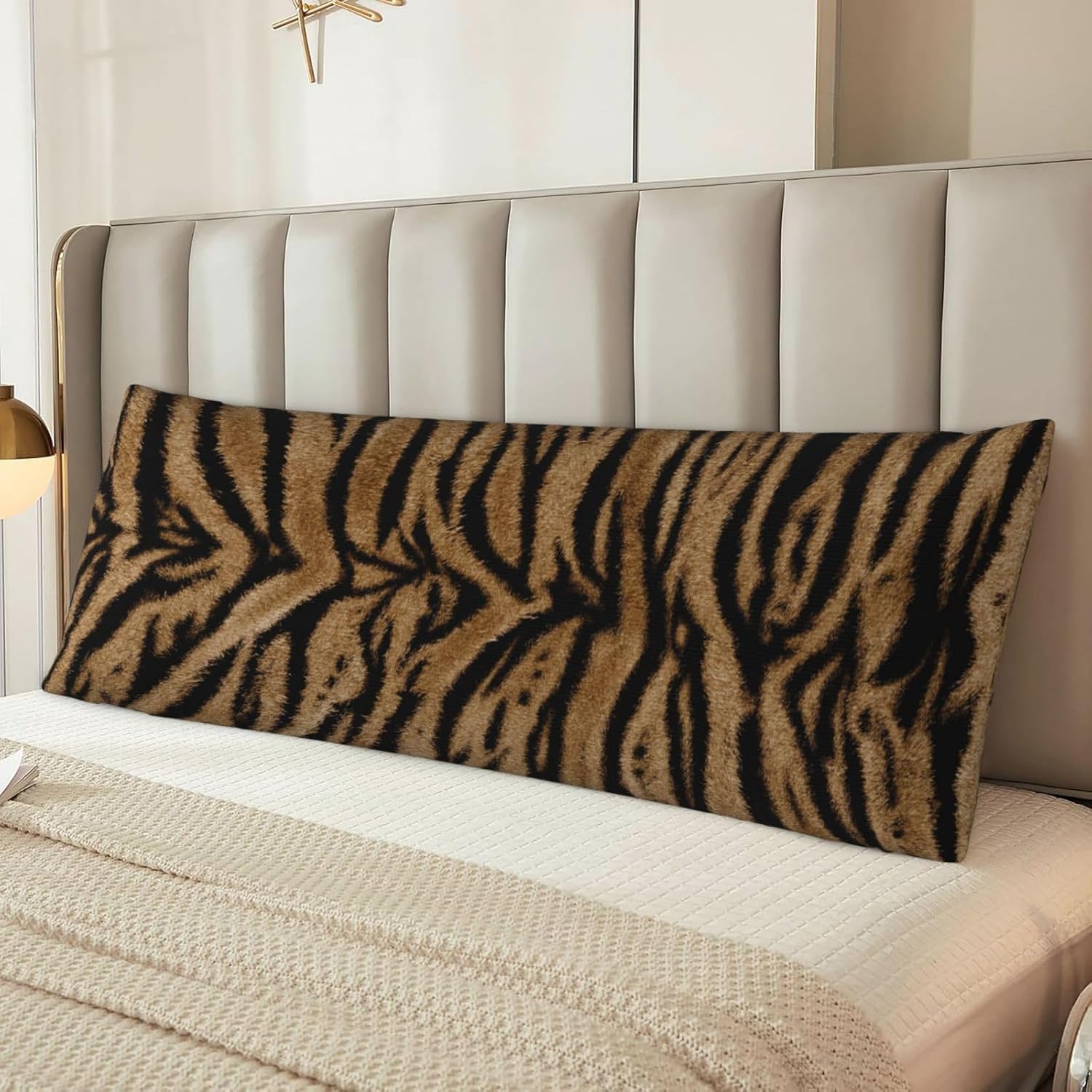 Sovvin Animal Tiger Print Body Pillow Cover Long Pillow Case with Zipper Decorative Soft Cushion Bedding Pillowcase for Couch Bedroo…
