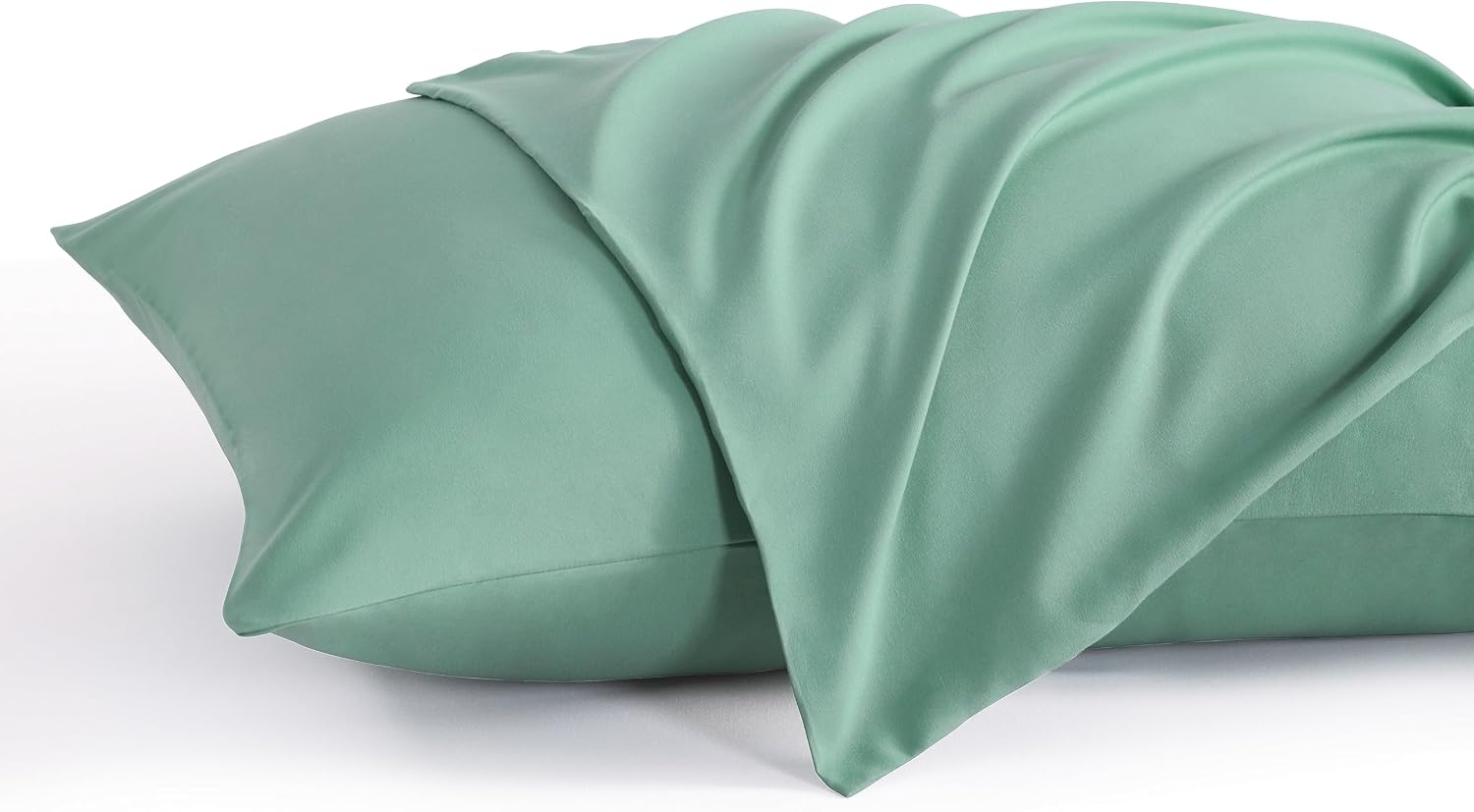Ntbay King Pillow Cases Set of 2, 2 Pack Brushed Microfiber 20x40 Pillow Cases, Soft, Wrinkle, Fade, Stain Resistant Mint Green Pillow Case…