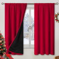 BGment Christmas Thermal Insulated 100% Blackout Curtains for Bedroom Decoration with Black Liner, Double Layer Full Room Darkening Noise…