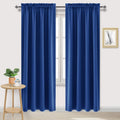 Dwcn Blackout Curtains Room Darkening Thermal Insulated Bedroom Curtains Window Curtain Panels, 52 x 84 inches Long, Set of 2 Classic Blue…
