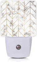Marble Line Geometric Night Light, Plug-in Night Lights with Dusk-to-Dawn Sensor for Stairway/Hallway/Kitchen Sleep Friendly lamp for…