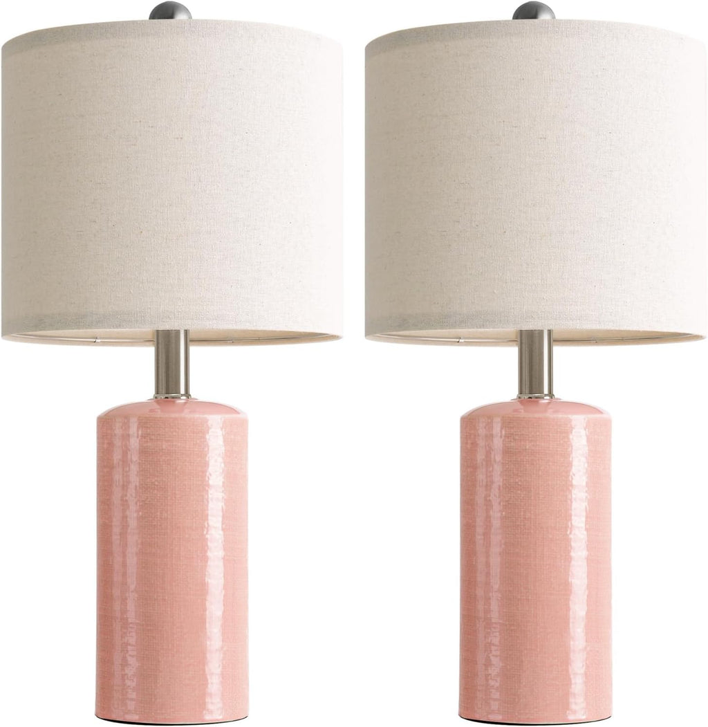 G-SAFAVA 20.5" Small Table Lamps for Living Room Lamp Set of 2 Ceramic Lamps for Bedroom Bedside Lamps Modern Boho Lamps for Night Stands…